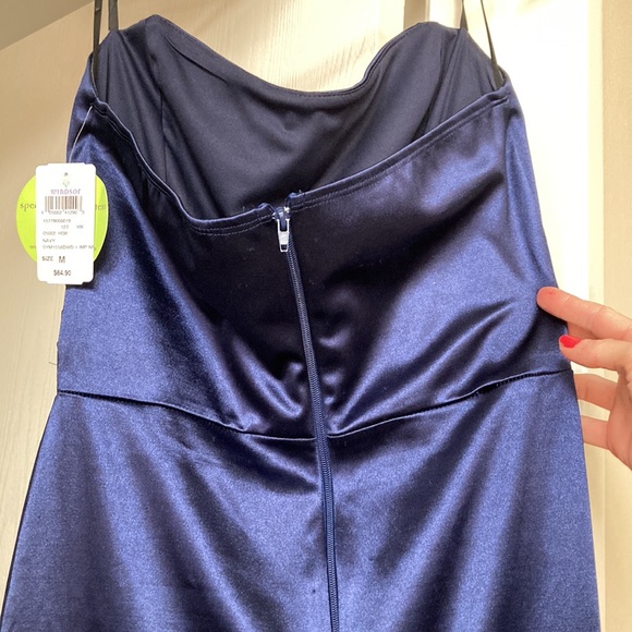 Navy Floor Length Gown event ready - Picture 4 of 4